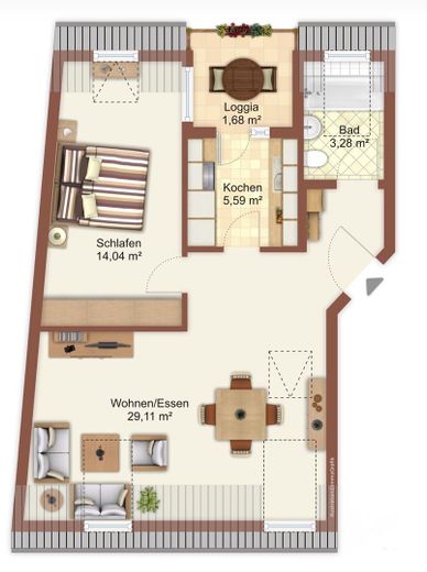 Stylish 2-room top-floor apartment with impressive ceiling height - centrally located in Mz-Kastel, privately sold – Foto 16