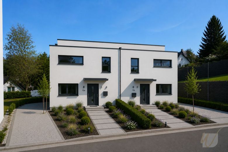 "Familienglück im Neubau - stilvolle Doppelhaushälfte mit Garten" – Doppelhaus Idee_04