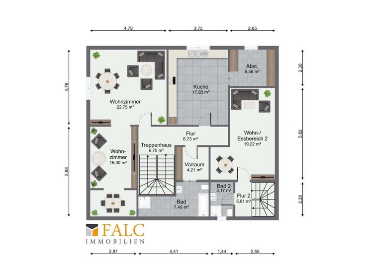 SCHNÄPPCHEN! Vollunterkellertes Zweifamilienhaus in Cursdorf - FALC Immobilien – Grundriss Erdgeschoss