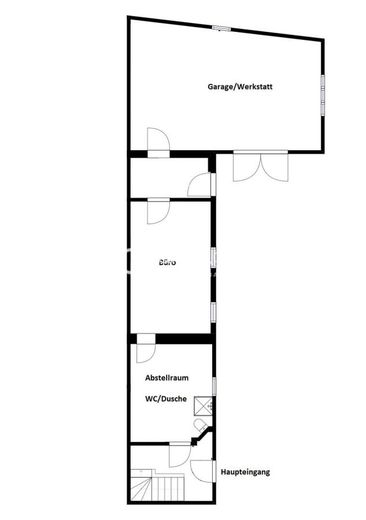 Vielseitig nutzbares Hinterhaus mit Wohnen &amp; Gewerbe – Grundriss EG