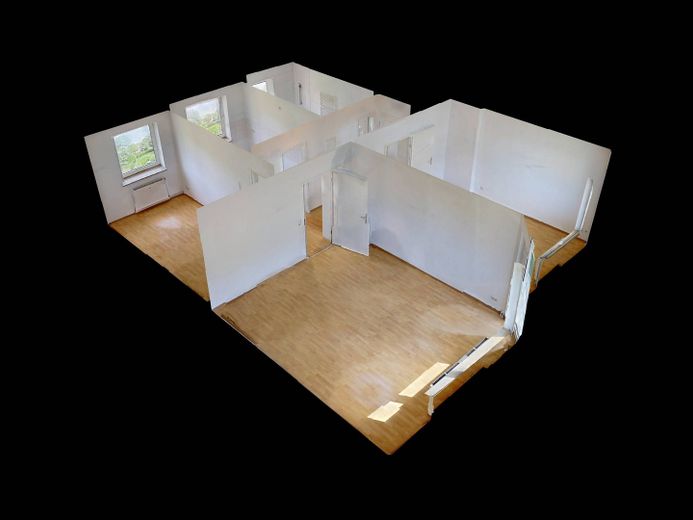 Minden-Dankersen: Odnowione mieszkanie 3-pokojowe z BALKONEM – 3D-Ansicht Grundriss