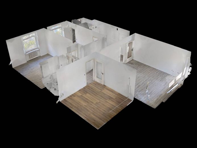Sakin bir konumda BALKONLU geniş 3 odalı daire – 3D-Ansicht Grundriss