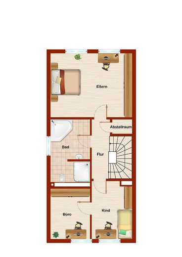 Top-Modernes Einfamilienhaus aus 2020 - Provisionsfrei vom Eigentümer – Grundriss Obergeschoss