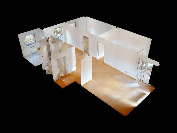 Großzügig gestaltete 3-Zi.-Whg. mit sonnigem BALKON in Troisdorf-Spich – 3D-Ansicht Grundriss