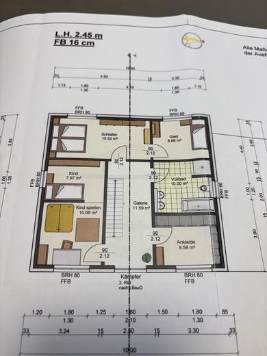 !SAHİBİNDEN SATILIK! Çift garajlı ve ısıtmalı havuzlu, son derece bakımlı 6 odalı şehir villası – Grundriss Obergeschoss