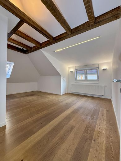 Lichtdurchflutete & klimatisierte DG-Wohnung in Stuttgart West – Wohn- Esszimmer