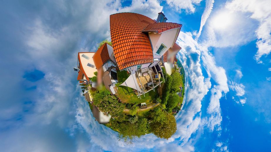 360-Grad-Aufnahme Hausansicht