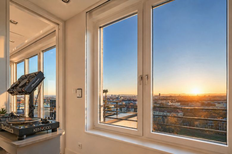 PROVISIONSFREI: Munich's Iconic View – The Ultimate Penthouse – Entertainment/Büro/Gäste-Room