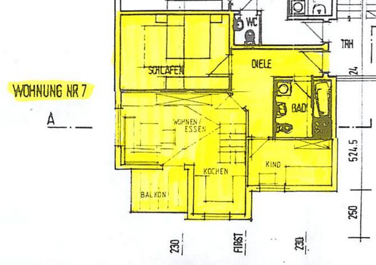 Fantástico piso de 3 habitaciones con balcón soleado en Cleebronn – Grundriss Wohnung 7