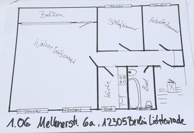Luminoso apartamento de 3 habitaciones bien distribuido cerca de Bahnhofstr. en Lichtenrade – Foto 9