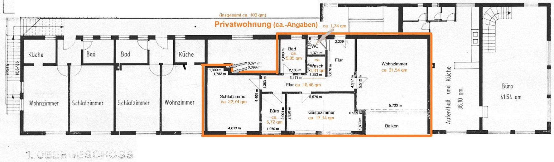 Grundriss Privatwohnung