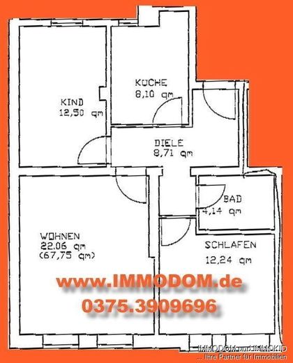3-Zimmer-Wohnung, schön und gemütlich im Zentrum zu vermieten! – Grundriss