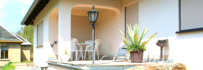 Terrasse mit Fernblick in die 