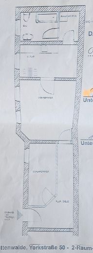 Sueño de edificio antiguo en Mittenwalde: 2 hab., 56 m², suelos de madera, cocina equipada y uso compartido del jardín – Foto 10