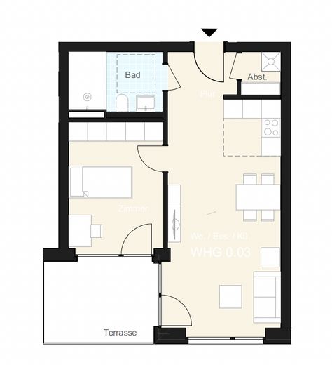 Grundriss 2 Zimmer EG 
