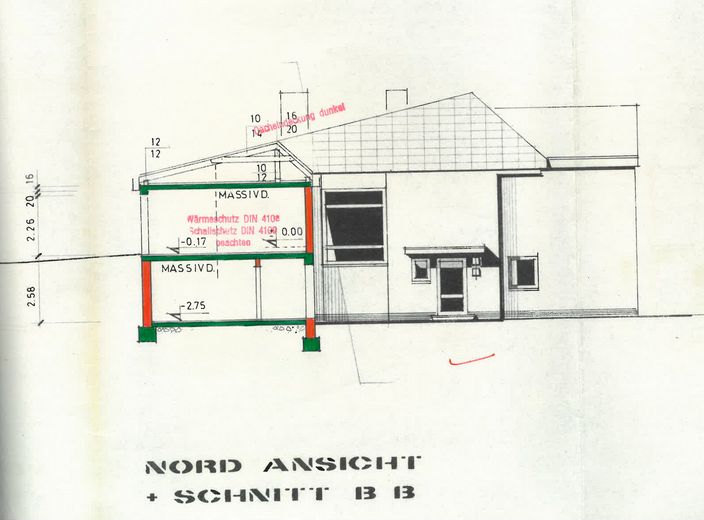 Villa d'architetto in stile Bauhaus con vista sulla valle del Main – Ansicht Nord