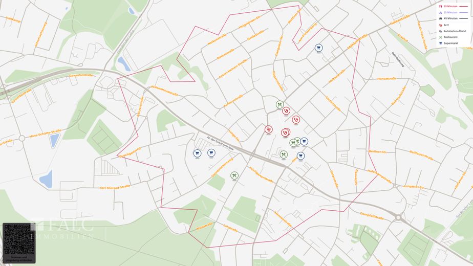 Stilvoll wohnen unterm Dach - großzügige 3-Zimmer-Wohnung in Varel – Lageplan (Mikro)
