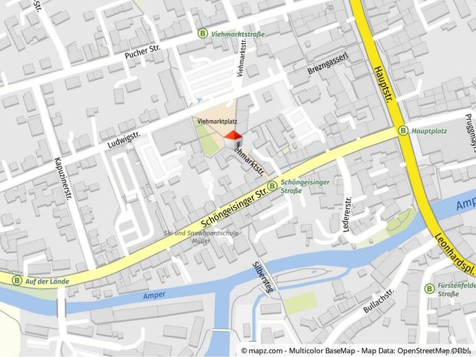 außergewöhnliche Turmwohnung in
Fürstenfeldbruck – Geolyzer Kartenausschnitt
