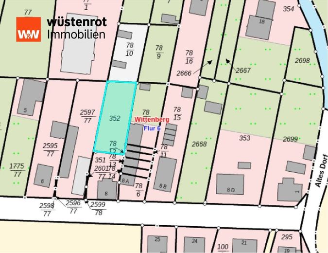 Baugrundstück in ruhiger Lage von Lutherstadt Wittenberg / Piesteritz – Flurstück 352