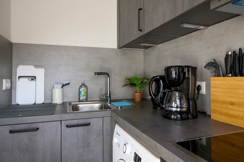 Moderne Wohnung in Alsternähe mit Balkon | Zentral und Blick ins Grüne – Küche - Ansicht #4