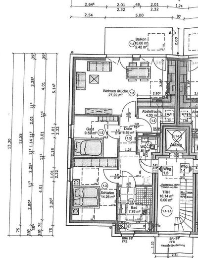 Barrierefreie moderne Eigentumswohnung mit Balkon – Grundriss