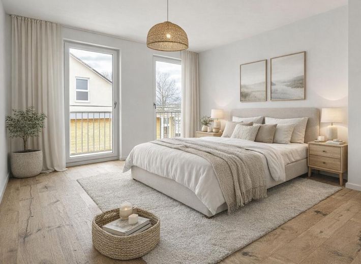 Schlafzimmer (KI-Staging)