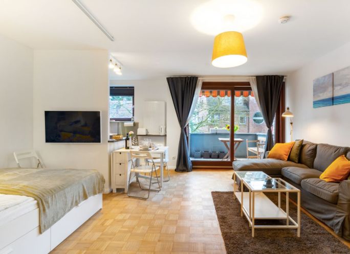 Möblierte 1-Zimmer Wohnung, modern, ruhig, gut angebunden HH-Fuhlsbüttel – Photo 1
