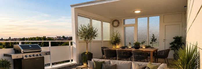 Loggia- mit KI möbliert