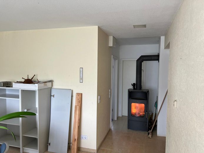 Büro mit Kamin