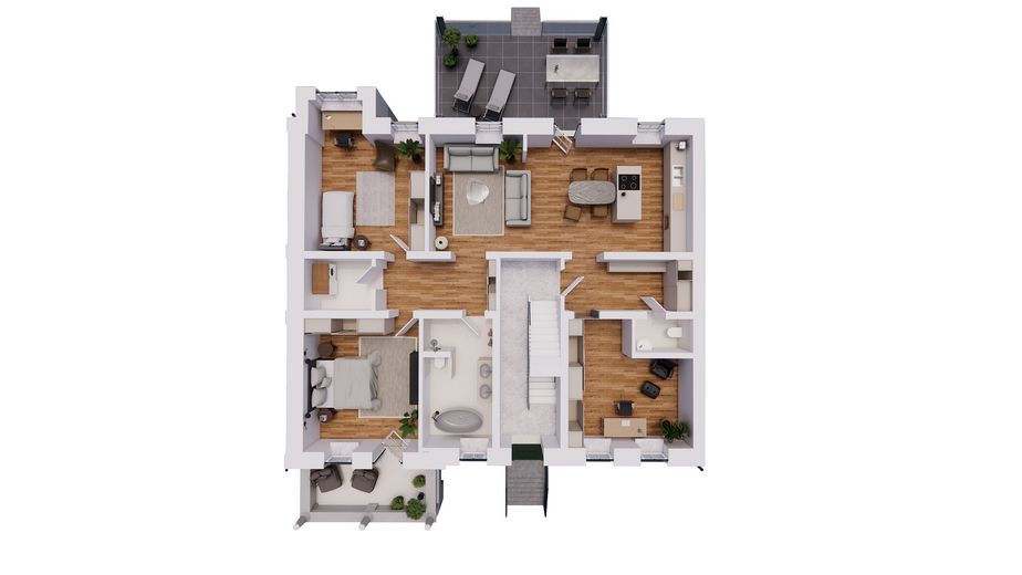 Variante 4-Zimmer-Wohnung