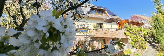 Blick auf Haus