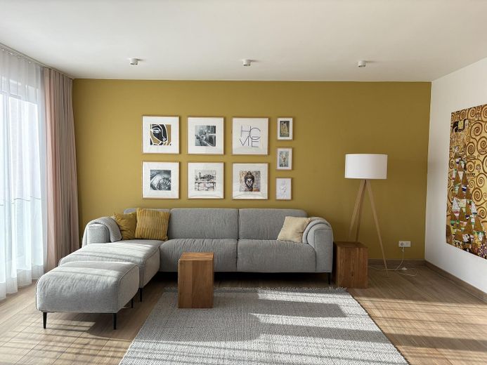 Architektenhaus mit Rheinblick – Neubau 2020 in Brohl-Lützing – Wohnzimmer