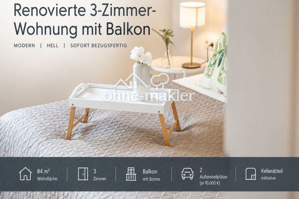 bez prowizji: 3 pokoje z balkonem południowym, świeżo wyremontowane + nowa elewacja i balkony