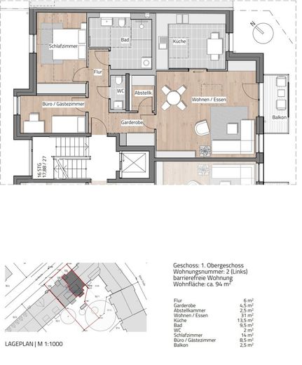 RUHIGE 3-RAUM WOHNUNG MIT LIFT IN LAUBEGAST – Grundriss 3-Raum WE02