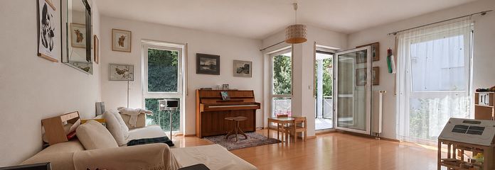 Helle 4-Zimmer-Wohnung in ruhiger Lage am Waldrand in Nußloch – Wohnbereich