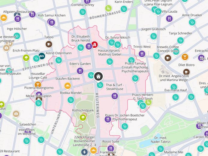 Top!! 1,5-Zimmer-Wohnung nahe der Alten Oper – Lageplan