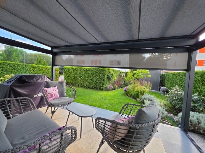 Provisionsfrei: Moderne DHH mit PV-Anlage, Energieeffizienzklasse B, nahe Öjendorfer See – Beschattung der Terrasse 2