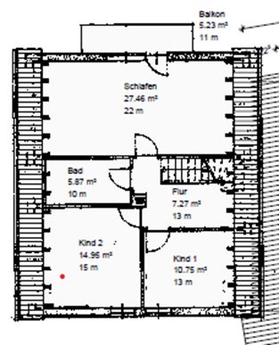 Grande maison individuelle (154m²) avec sous-sol+appartement indépendant (56m²) – 1-Fam.Haus 1. Stock