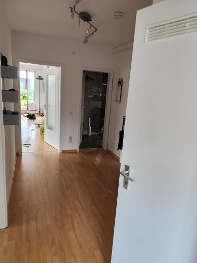Blick vom Flur ins Wohnzimmer 
