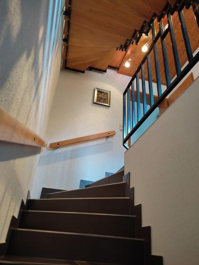 Ein schönes Zuhause in Südhanglage. – Kellerabgang im Eingangsflur