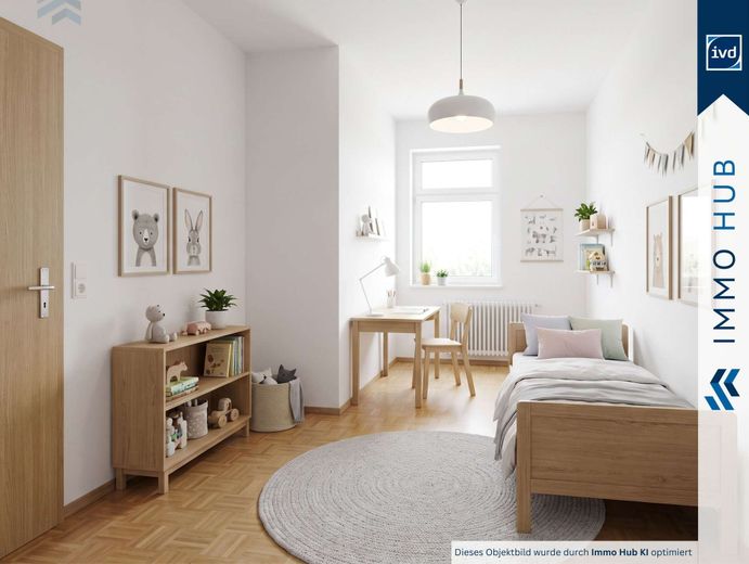 ++ bezugsfreie 3-Zimmer-Wohnung mit Einbauküche direkt an der Karl-Heine-Str. ++ – 5577068-qRh6NsN4vC7h1K2UMLWJUPue-Kinderzimmer digital gestaged.jpg