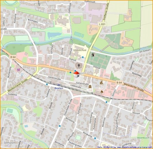 IMBISS + RESTAURANT mit Außenterrasse im Herzen von Beelen – Lage