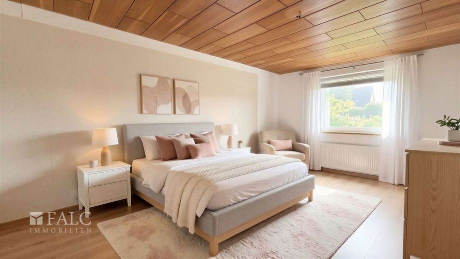 Die Lage ist entscheidend, und die ist top ! – Schlafzimmer - (KI generiert)