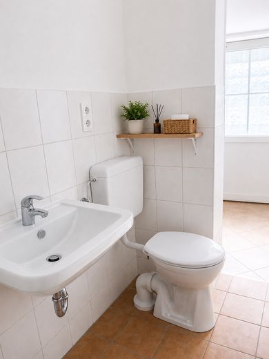 Wohnhaus mit großem Innenhof, Scheune und Nebengebäuden – Gäste-WC