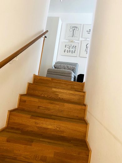 Townhouse-Wohnung Neckarstadt-Ost / Terrasse und Gartennutzung / 2 Balkone / Perfekt für Familien – Treppe ins 1.OG