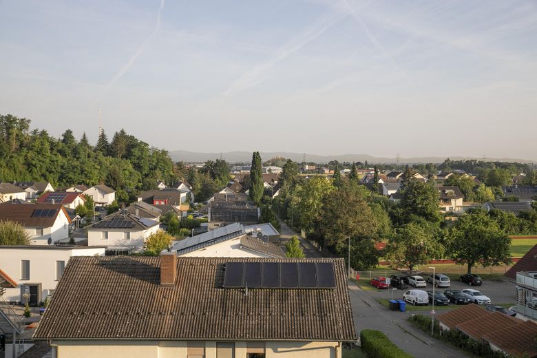 Blick nach Westen vom Dach