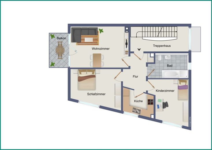 DREIFAMILIENHAUS IM STADTZENTRUM VON REMSCHEID - 2 WOHNEINHEITEN VERMIETET - MÖGLICHKEIT ZUM EIGENNUTZ – 1. Obergeschoss