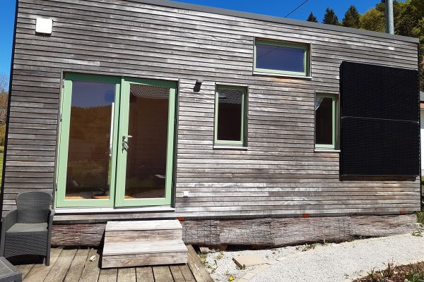 Tiny house op een pachtperceel te koop