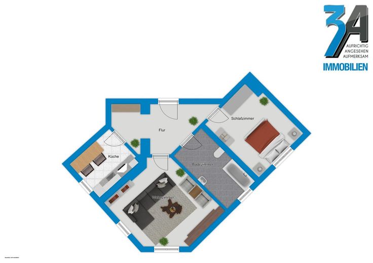 Sanierte 2-Raumwohnung in der Freiimfelder Straße! – Grundriss