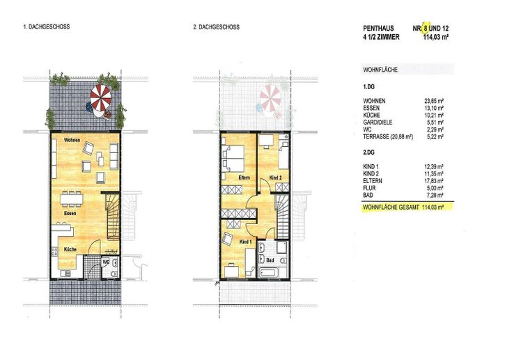 Exclusief penthouse - maisonetteappartement I topuitrusting I dakterras I goede ligging – Grundriss